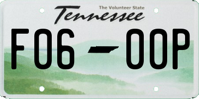 TN license plate F0600P