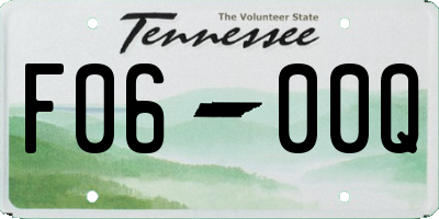TN license plate F0600Q