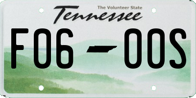 TN license plate F0600S