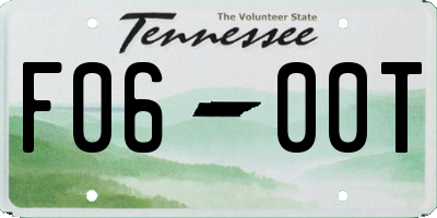 TN license plate F0600T