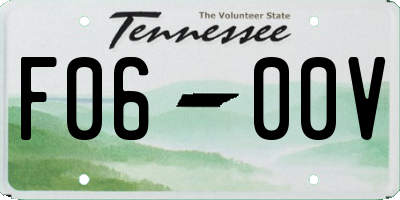 TN license plate F0600V