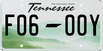 TN license plate F0600Y