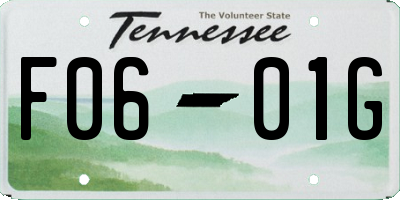 TN license plate F0601G