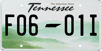 TN license plate F0601I