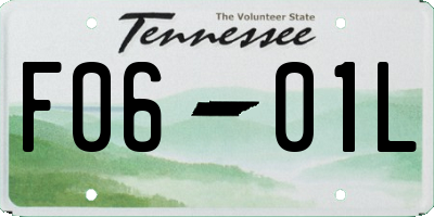 TN license plate F0601L