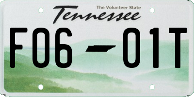 TN license plate F0601T