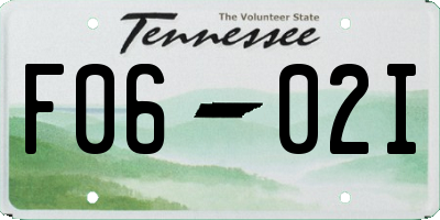 TN license plate F0602I