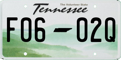 TN license plate F0602Q