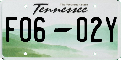 TN license plate F0602Y