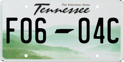 TN license plate F0604C