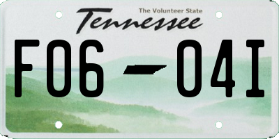 TN license plate F0604I