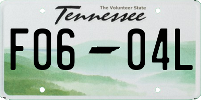 TN license plate F0604L