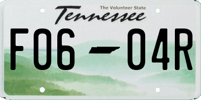 TN license plate F0604R