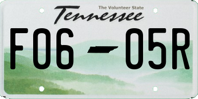 TN license plate F0605R