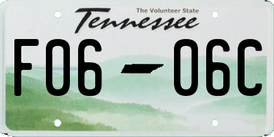TN license plate F0606C