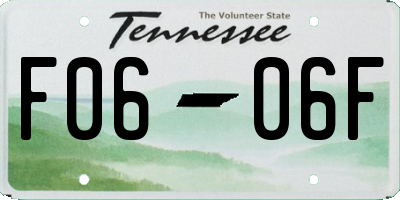 TN license plate F0606F