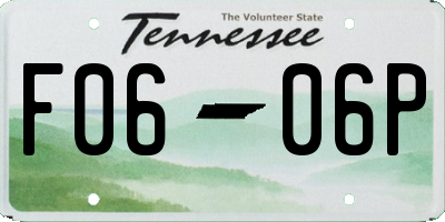TN license plate F0606P
