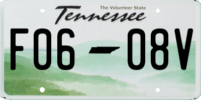 TN license plate F0608V