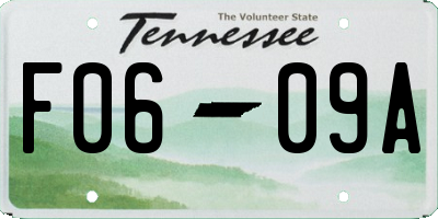 TN license plate F0609A