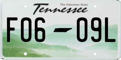 TN license plate F0609L