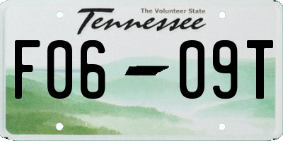 TN license plate F0609T