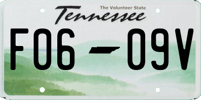 TN license plate F0609V