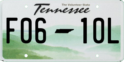 TN license plate F0610L