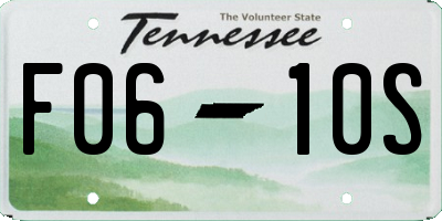 TN license plate F0610S