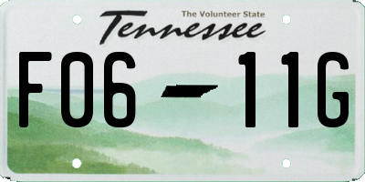 TN license plate F0611G