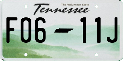 TN license plate F0611J