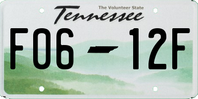 TN license plate F0612F