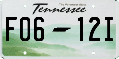 TN license plate F0612I