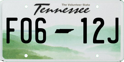 TN license plate F0612J