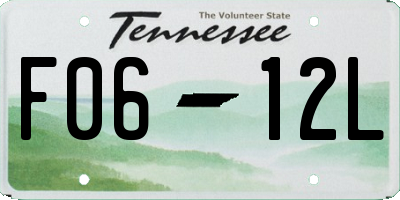 TN license plate F0612L