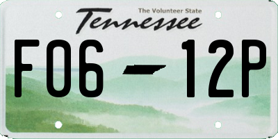 TN license plate F0612P