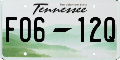 TN license plate F0612Q