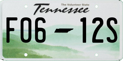 TN license plate F0612S