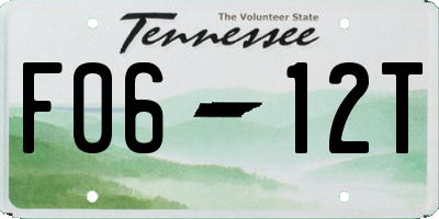 TN license plate F0612T