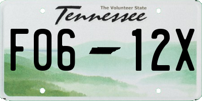 TN license plate F0612X