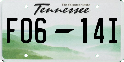 TN license plate F0614I