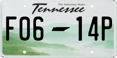 TN license plate F0614P