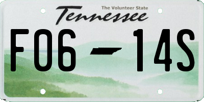TN license plate F0614S