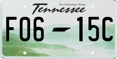TN license plate F0615C