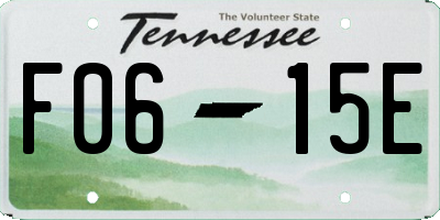 TN license plate F0615E