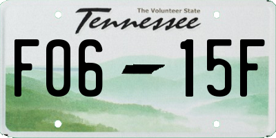 TN license plate F0615F