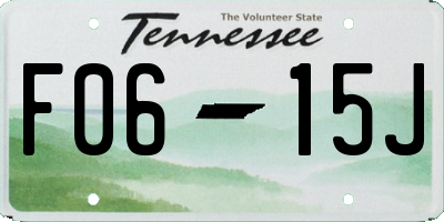 TN license plate F0615J