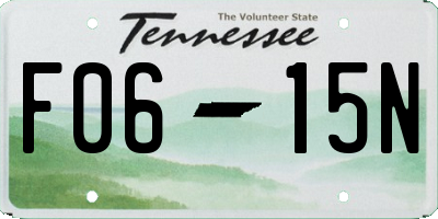 TN license plate F0615N