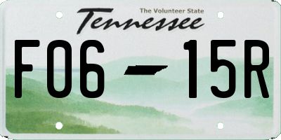 TN license plate F0615R