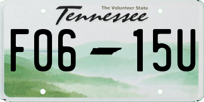TN license plate F0615U