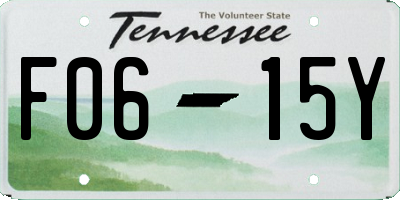 TN license plate F0615Y